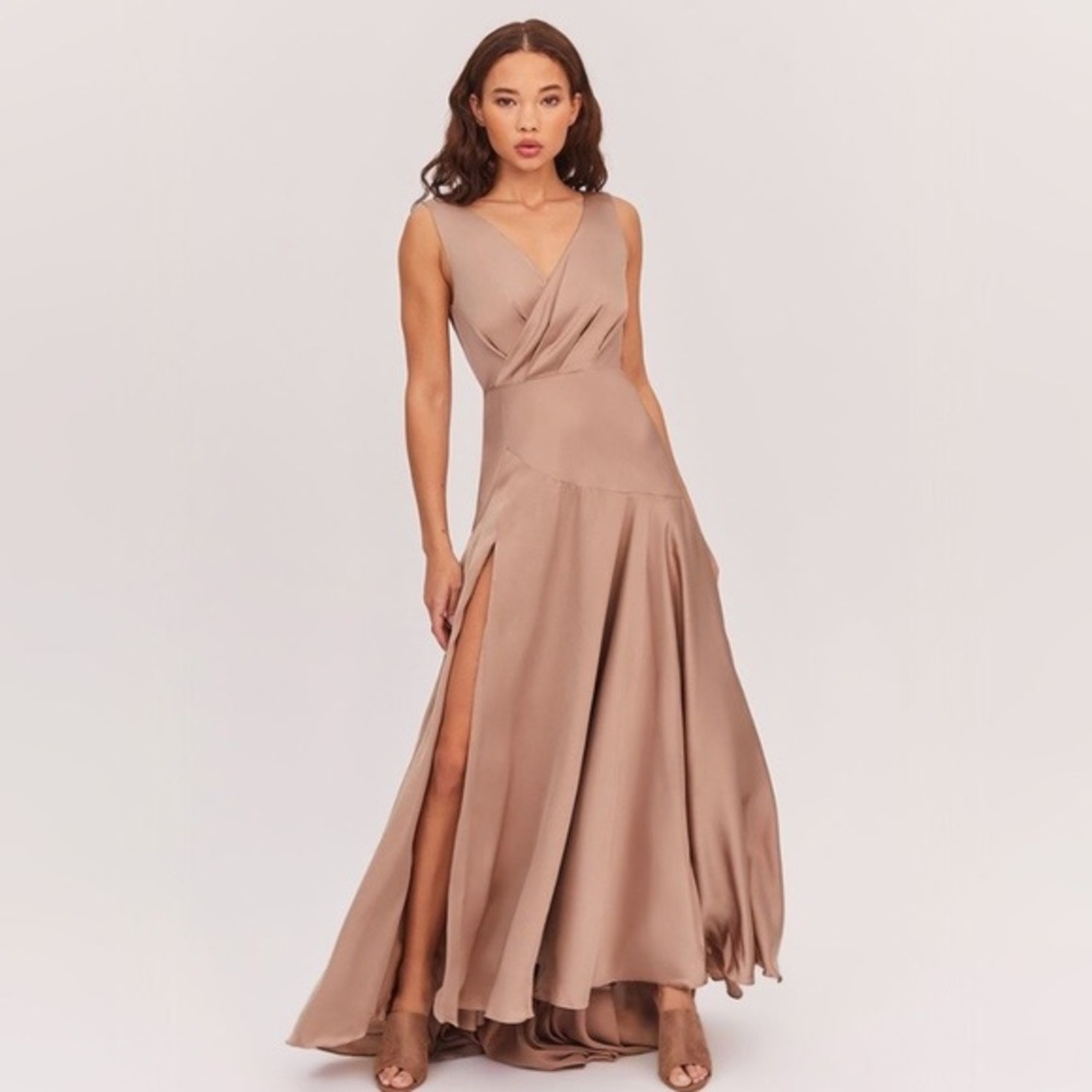 Fame and Partners Escala Gown Golden Brown US 2